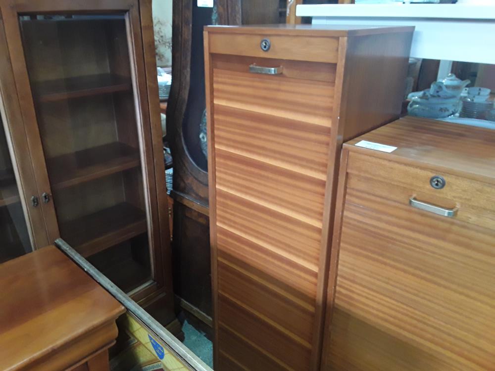 CLASSEUR A RIDEAU 142CM BOIS TEINTE ACAJOU