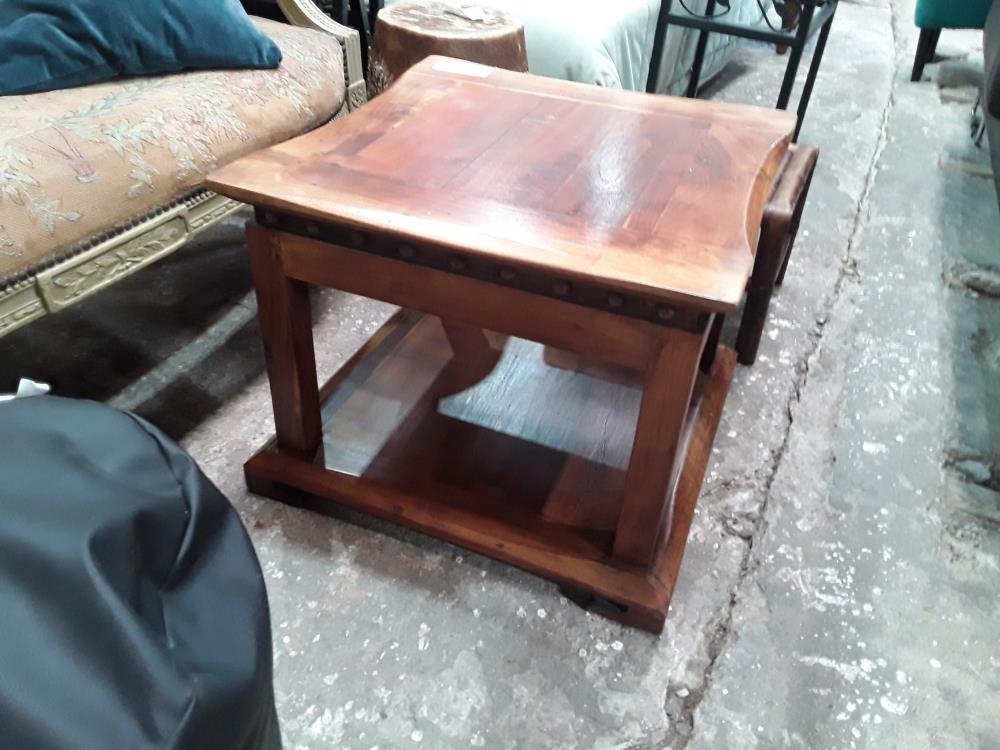 TABLE BASSE CARREE 50CM BOIS EXO