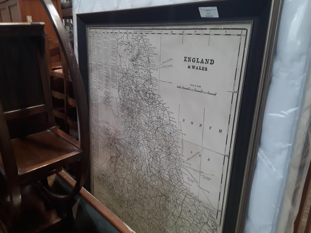 CARTE VOIES FERREES ENGLAND GM CADRE NOIR