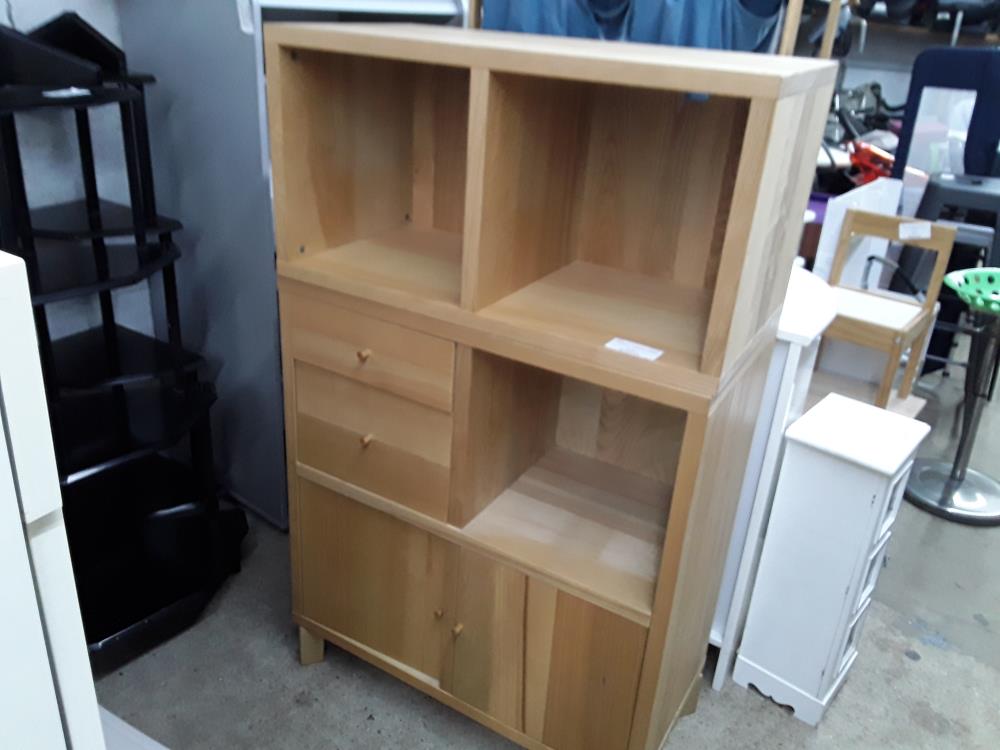 MEUBLE PIN 1 NICHE 2T 2P + CAISSON