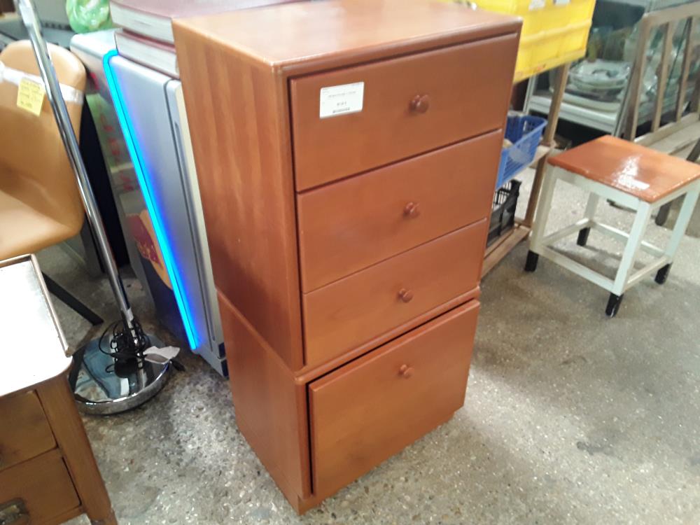 MEUBLE PIN MIEL 4 TIROIRS