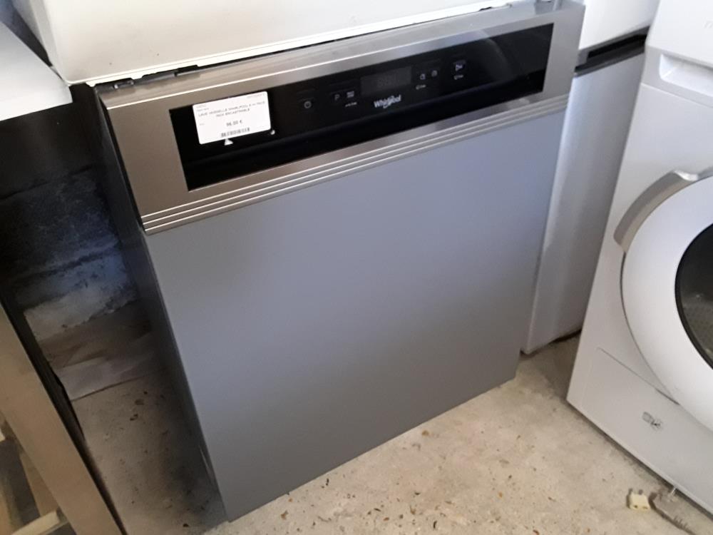 LAVE VAISSELLE WHIRLPOOL A ++ FACE INOX ENCASTRABLE