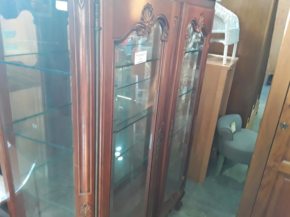 ARGENTIER 2P MERISIER STYLE REG TABLETTES VERRE