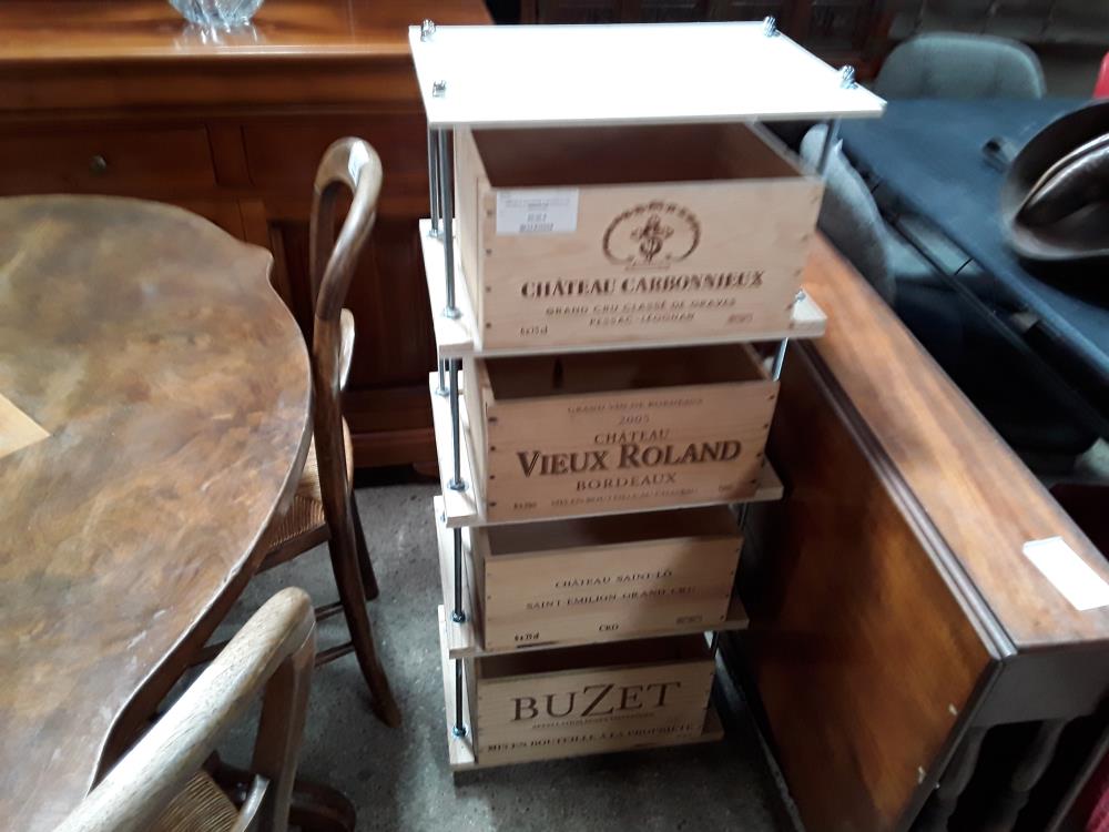 MEUBLE COLONNE 4 CAISES A VIN 30X41X102