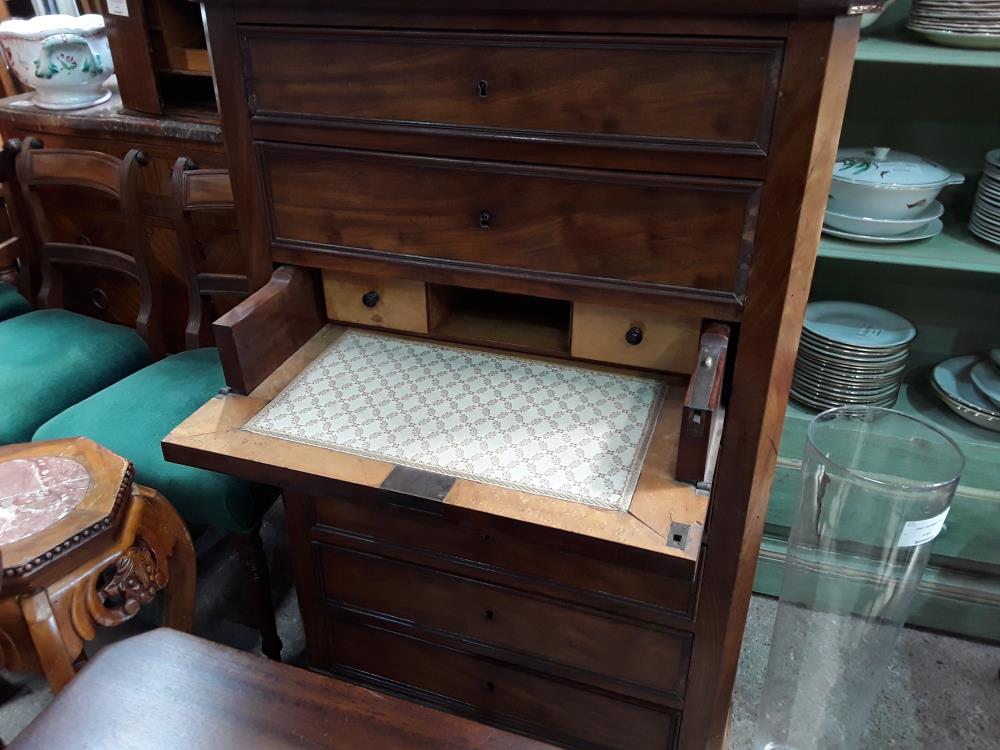 MEUBLE SEMAINIER DONT 1T SECRETAIRE STYLE LP ACAJOU DEFAUTS 