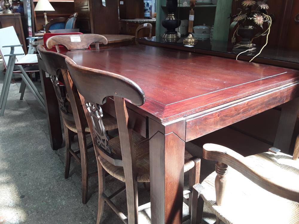 TABLE WENGUE 140CM +1 ALLONGE 50CM