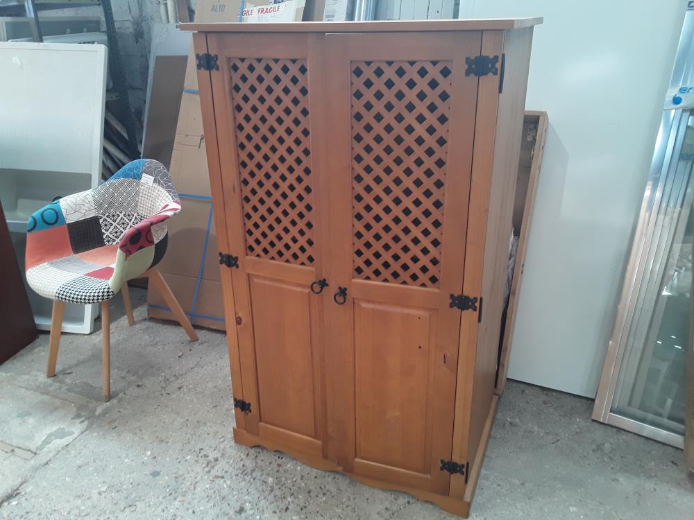 ARMOIRE BUREAU MERISIER  2P TYPE MOUCHARABIEH 