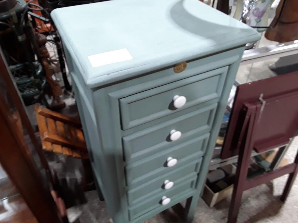 CHIFFONNIER 3T 1 ABATTANT PEINT EN VERT
