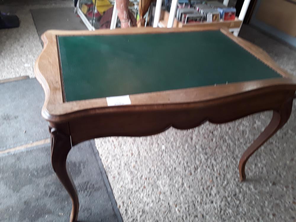 BUREAU 1T PIED GALBE SS MAIN SIMILI VERT