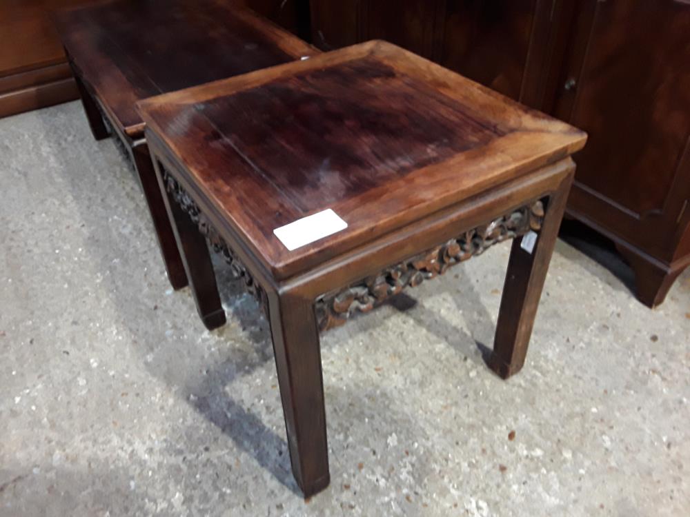 TABLE BASSE 49.5CM BANDEAU AJOURE DECOR ASIATIQUE PLATEAUTACHE