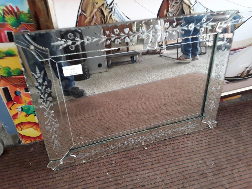 MIROIR MURANO 100X71 CADRE DECORE FLEURIS
