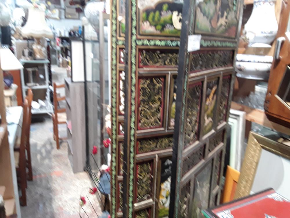 PARAVENT BOIS INDIEN 4 VENTAUX DECORE