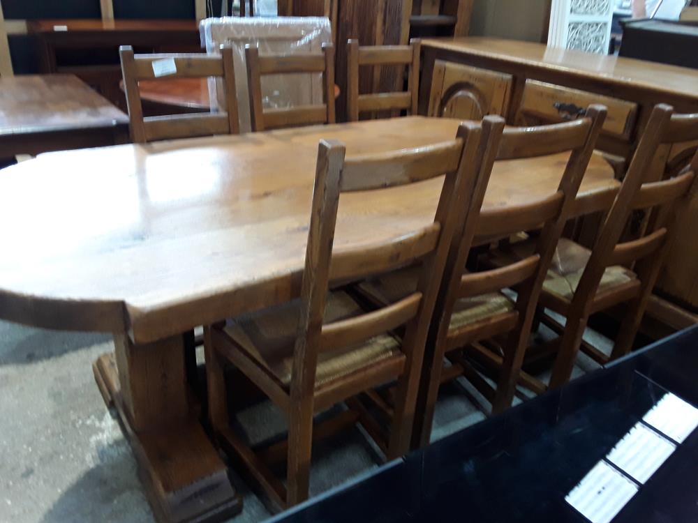 SERIE DE 6 CHAISES CHENE ASSISE PAILLE