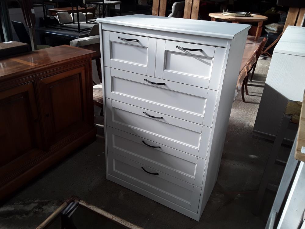 COMMODE SEMAINIER BLANCHE 6T