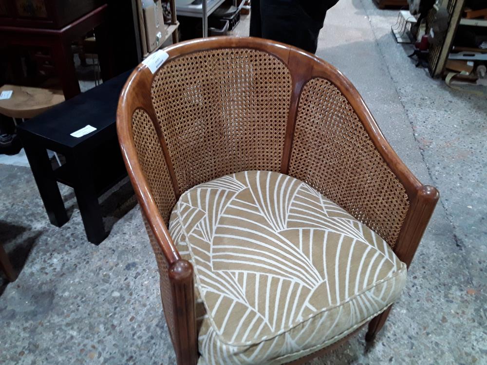 FAUTEUIL DOUBLE CANNAGE ESPRIT ANNEE 30