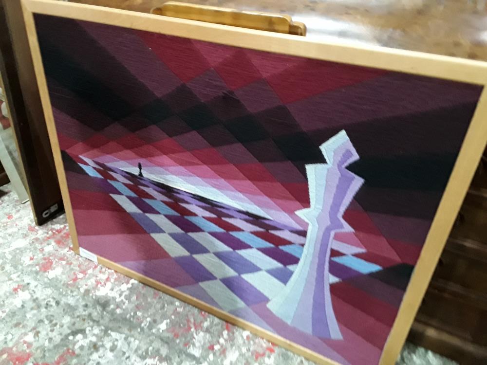 BRODERIE LAINE 83X106 DEFAUT  L ECHIQUIER DE PATRICE ALLART
