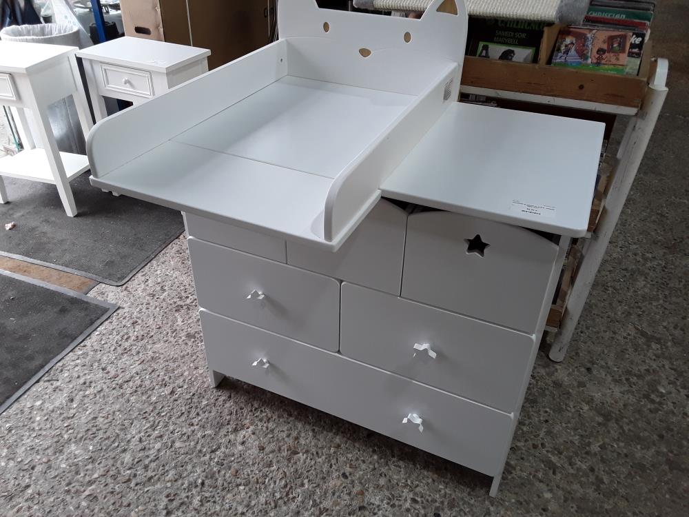 COMMODE BLANCHE 6T TABLE  LANGER DECO CHAT