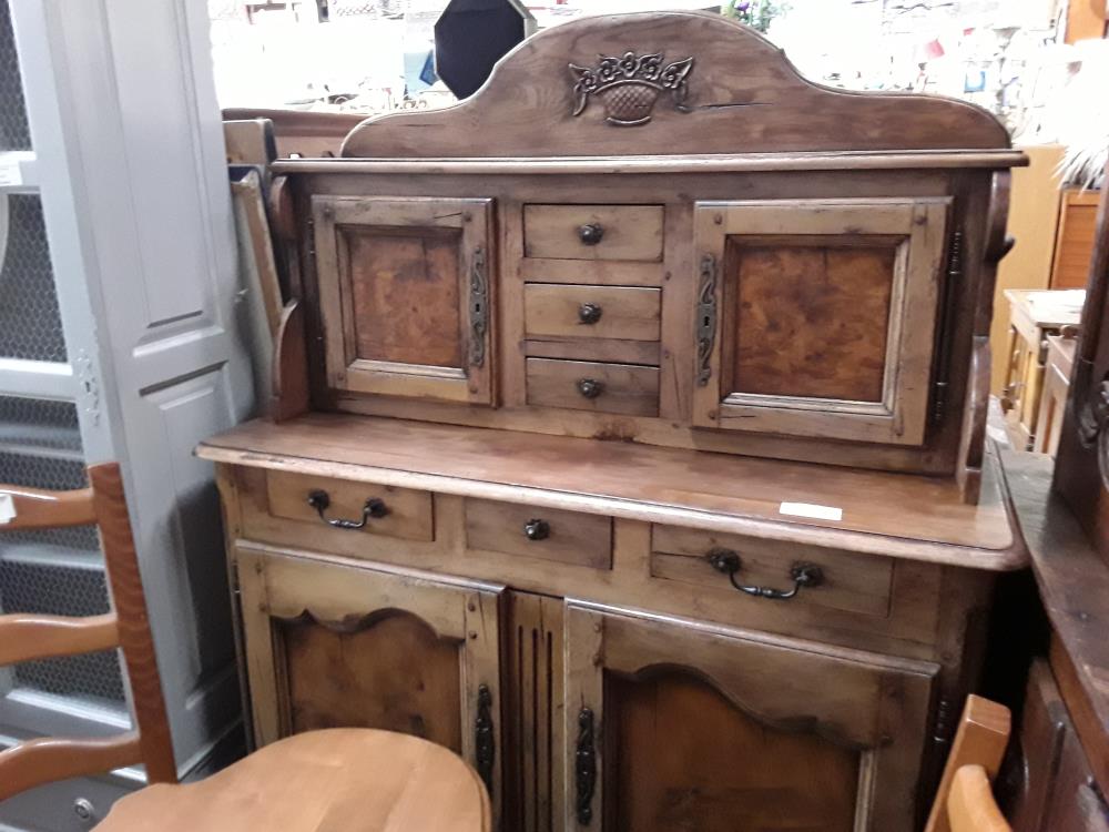 BUFFET 2 CORPS CAMPAGNARD PANIER FLEURI 6T 4P
