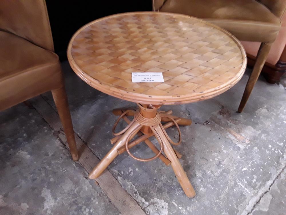 TABLE BASSE RONDE 51CM BAMBOU