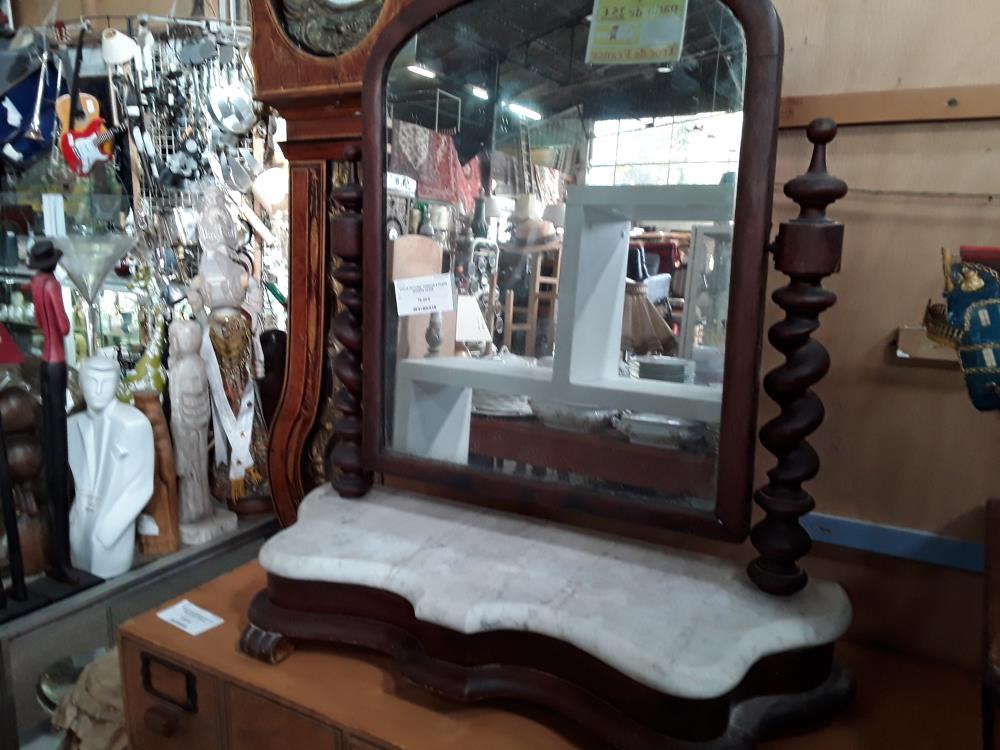 MIROIR PSYCHEE  TORSADE A POSER MARBRE CASSE 
