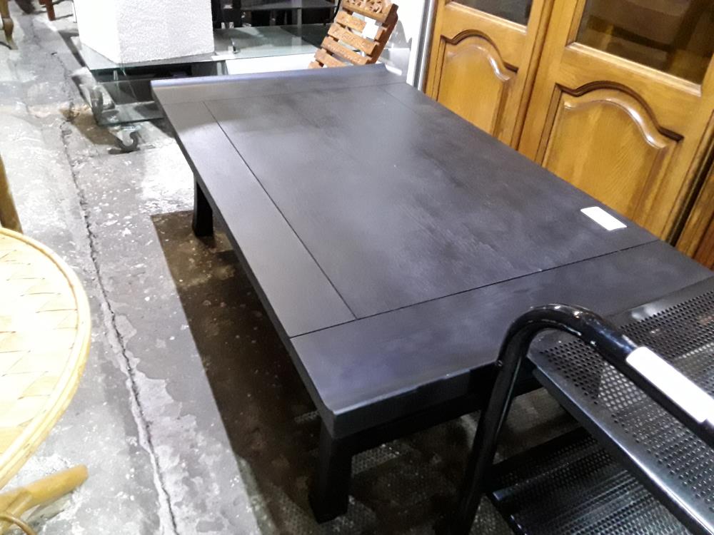 TABLE BASSE WENGUE  120/70CM DECOR ASIATIQUE