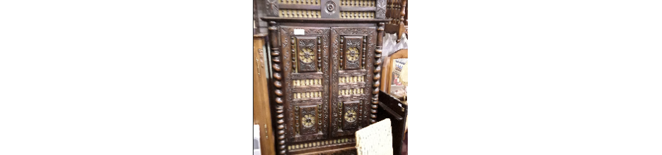 ARMOIRE BRETONNE BOIS SCULPTE 2P 1T