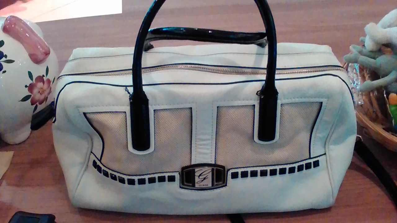 SAC À MAIN BLANC NOIR GUESS