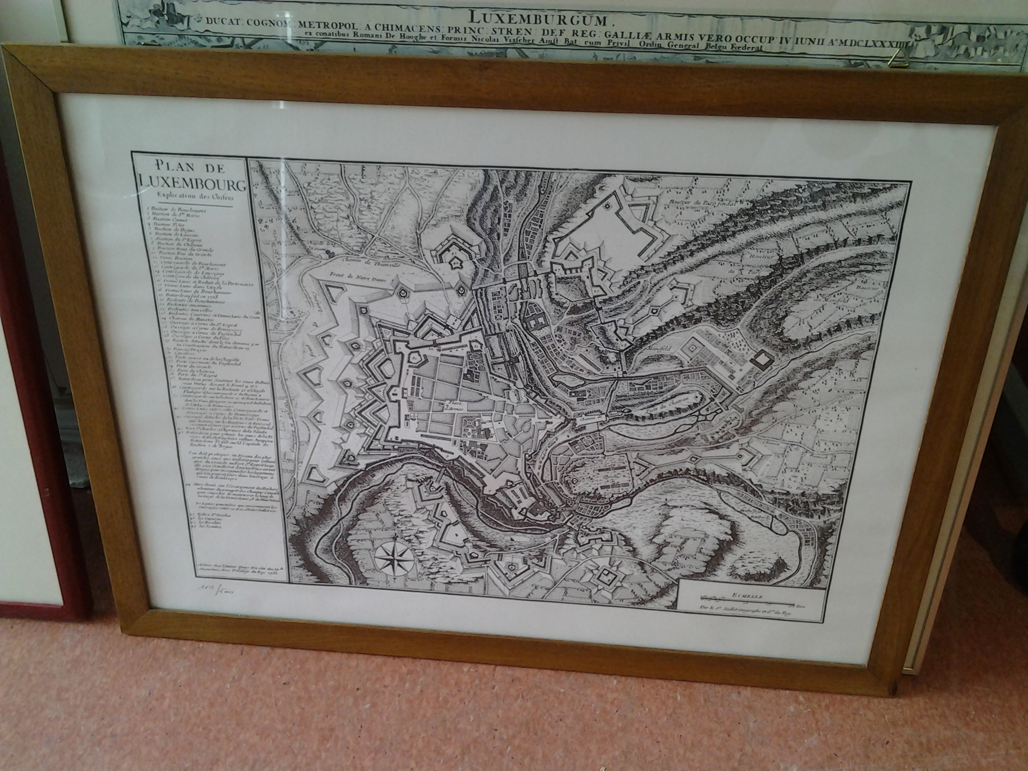 ANCIEN PLAN DU LUXEMBOURG NUMEROTE