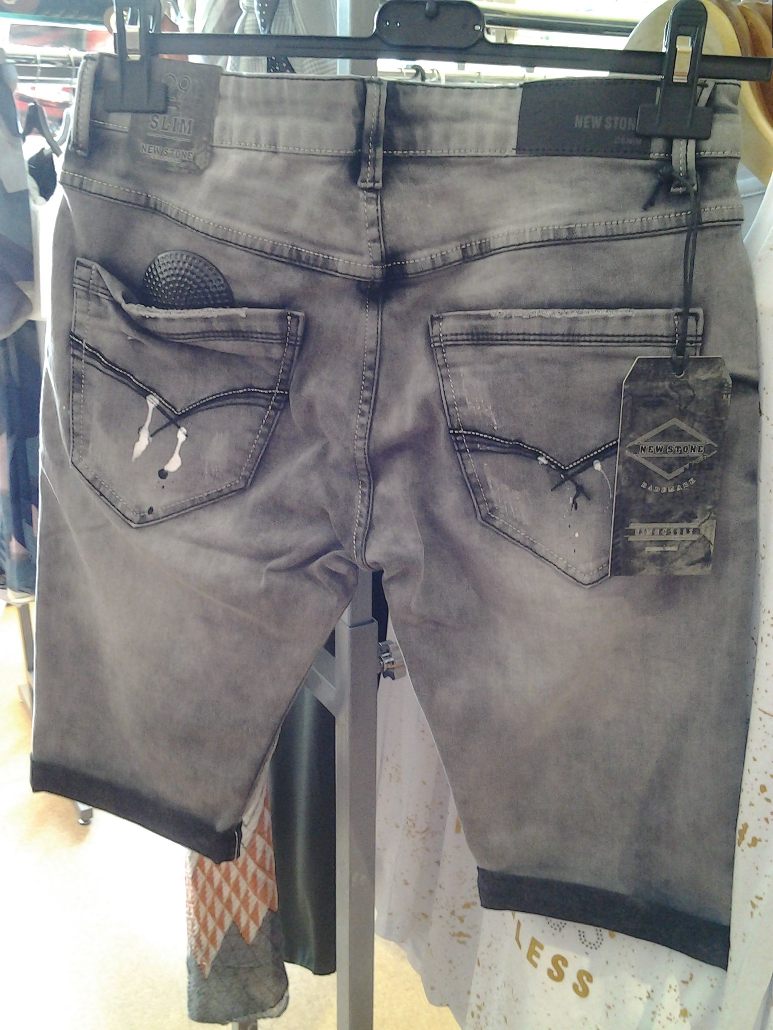 SHORT NEUF JEAN COURT GRIS 29