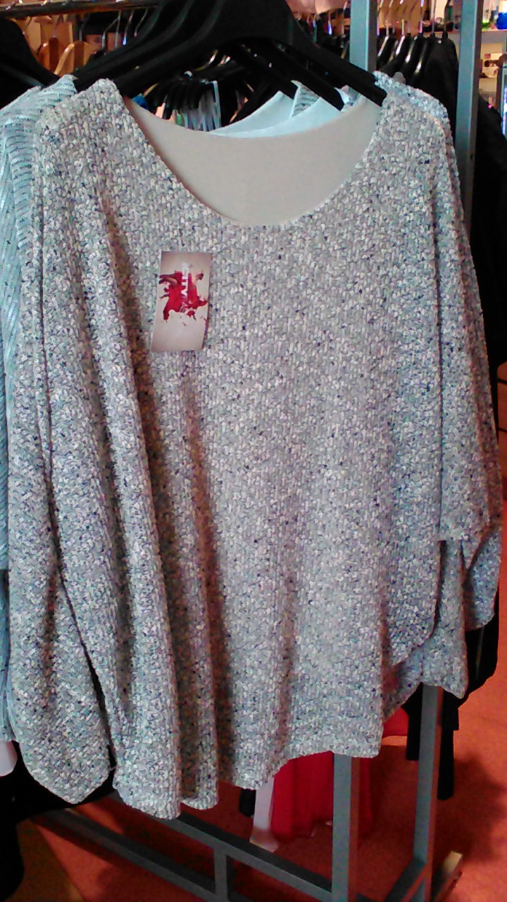 PULLOVER GRIS BLANC TAILLE UNIQUE