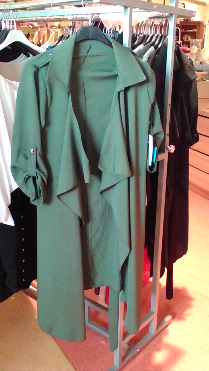 VESTE LONGUE VERTE TAILLE UNIQUE