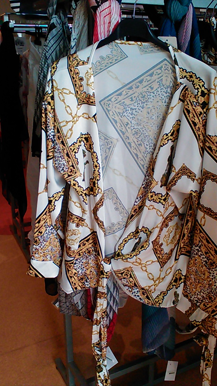 BLOUSE BLANCHE ET JAUNE TAILLE UNIQUE