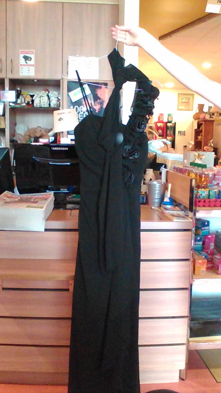 ROBE LONGUE NOIR DE CÉRÉMONIE TAILLE S/M