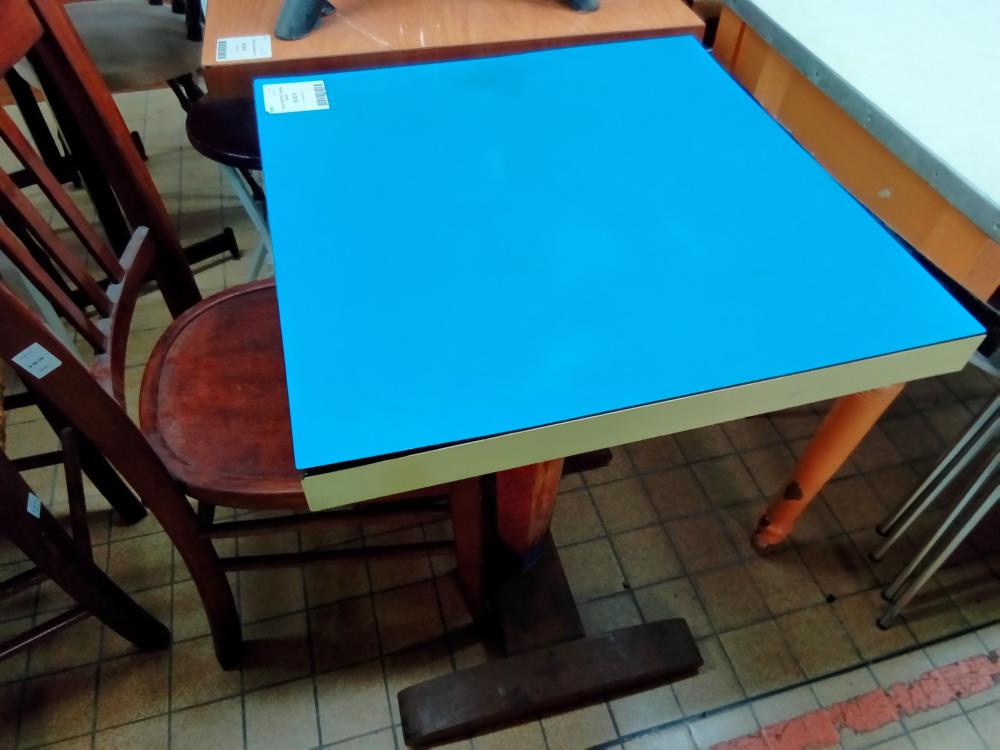 TABLE BISTROT CARRÉE BLEUE