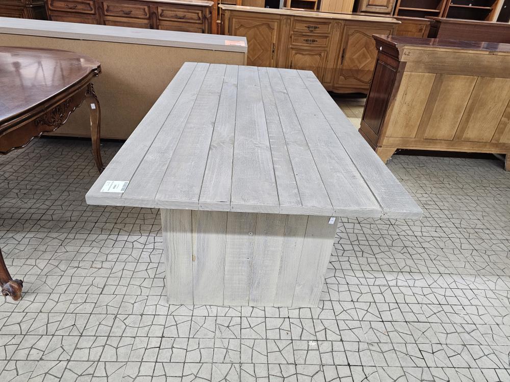 TABLE RECTANGLE GRISE