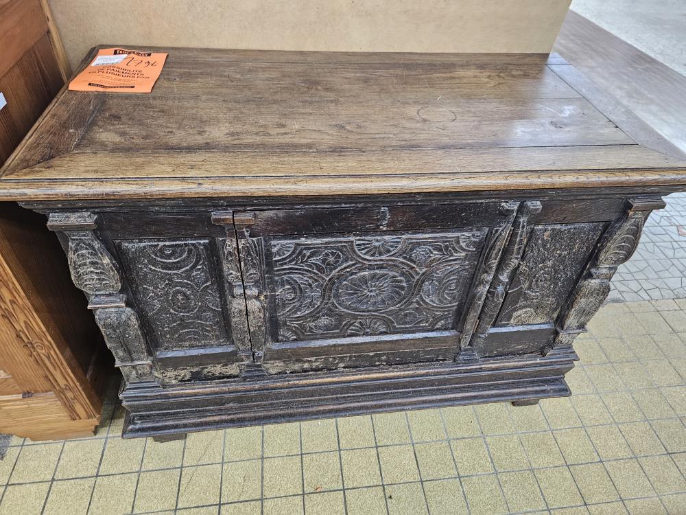 BUFFET BAS 1P STYLE RENAISSANCE CHENE + CLE