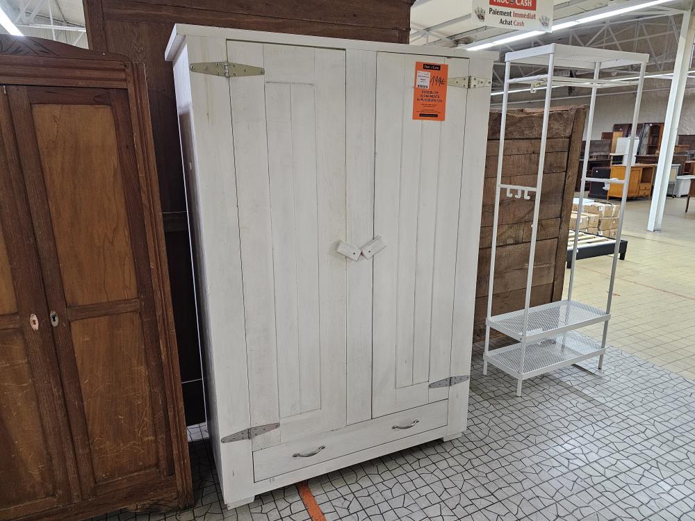 ARMOIRE 2P BLANCHE 2P 2T