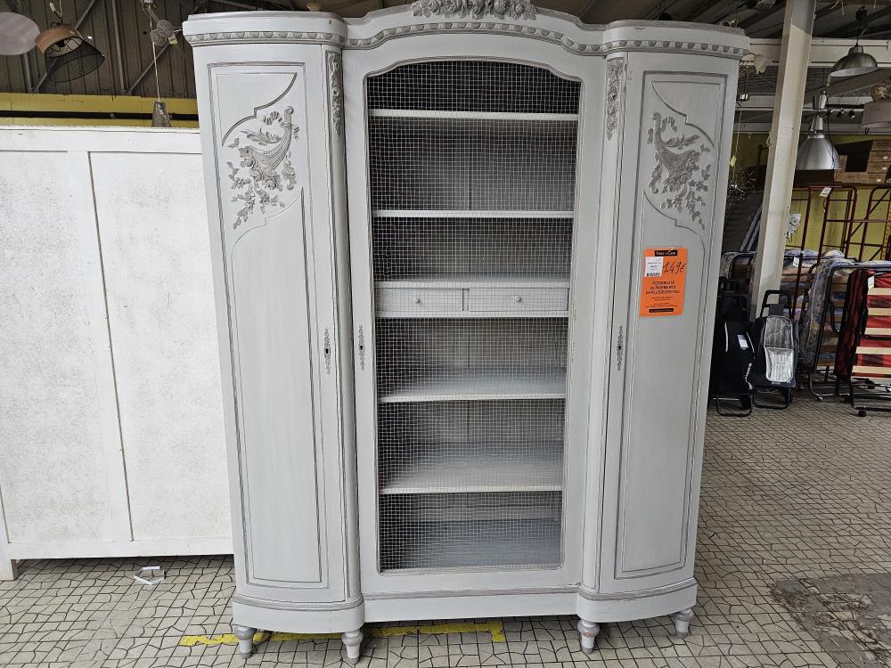 ARMOIRE GRISE 3P + CLE