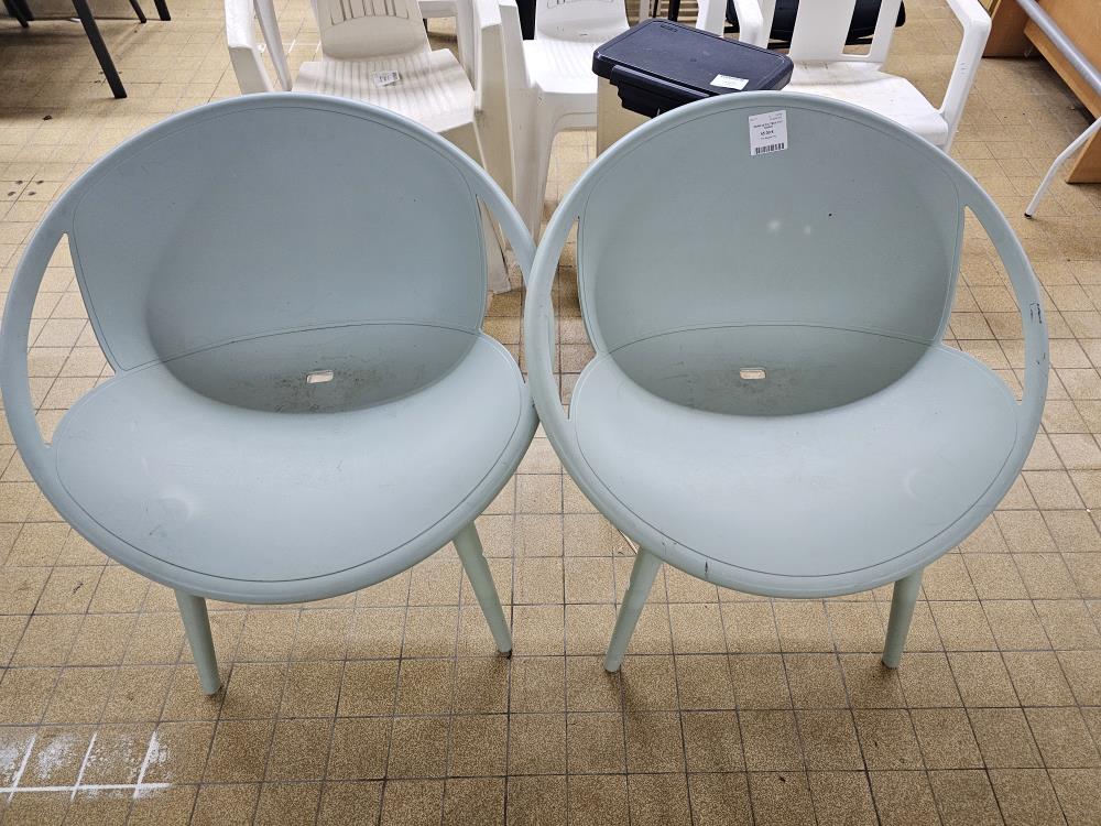 PAIRE DE FAUTEUIL PVC DISIGN 