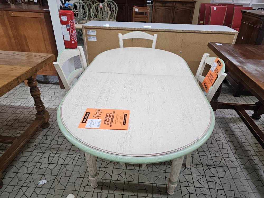 TABLE OVALE CHENE CERUSÉ 1 ALL PORTEFEUILLE