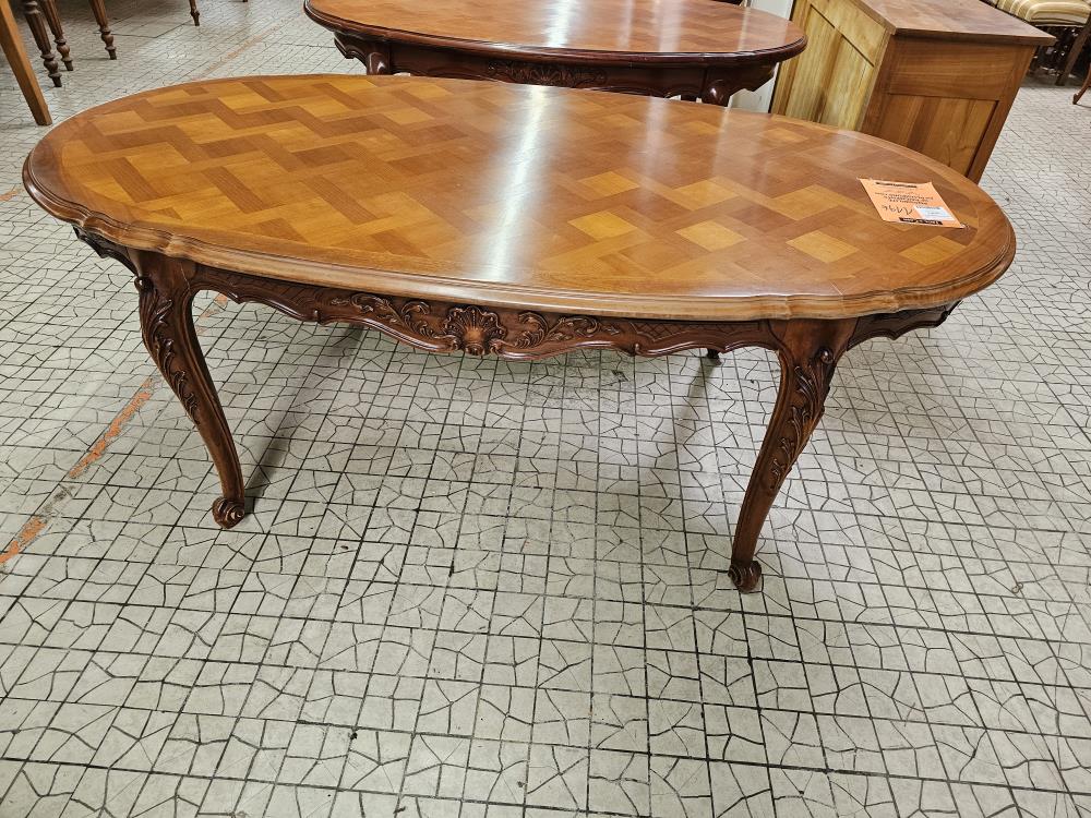 TABLE OVALE MERISIER LXV + 2 ALL