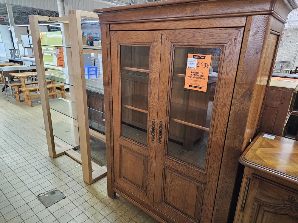 VITRINE 2P CHENE + CLE