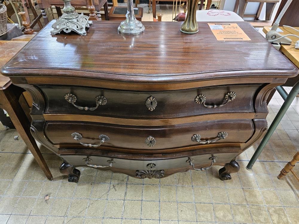 COMMODE 3T LXV TOMBEAUX ACAJOU