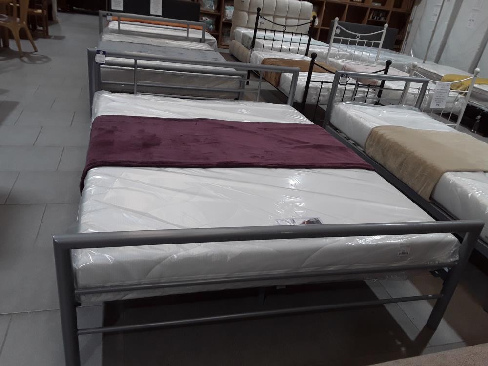 LIT MODERNE METAL GRIS 160/200 SANDRO