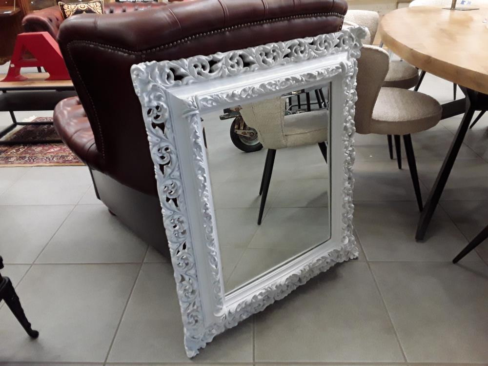 MIROIR PATINE GRIS BISEAUTÉ