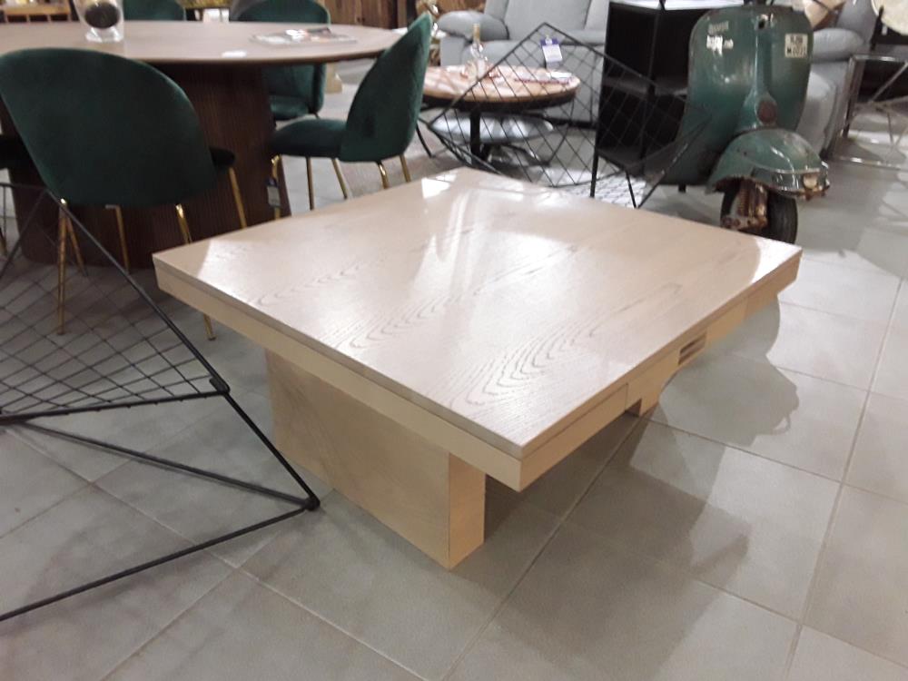 TABLE DE SALON MODERNE EN CHENE 1M / 1M