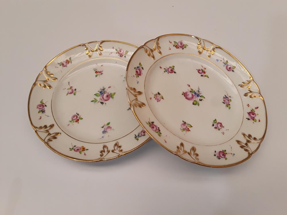 PAIRE D'ASSIETTES PORCELAINE VIEUX PARIS 