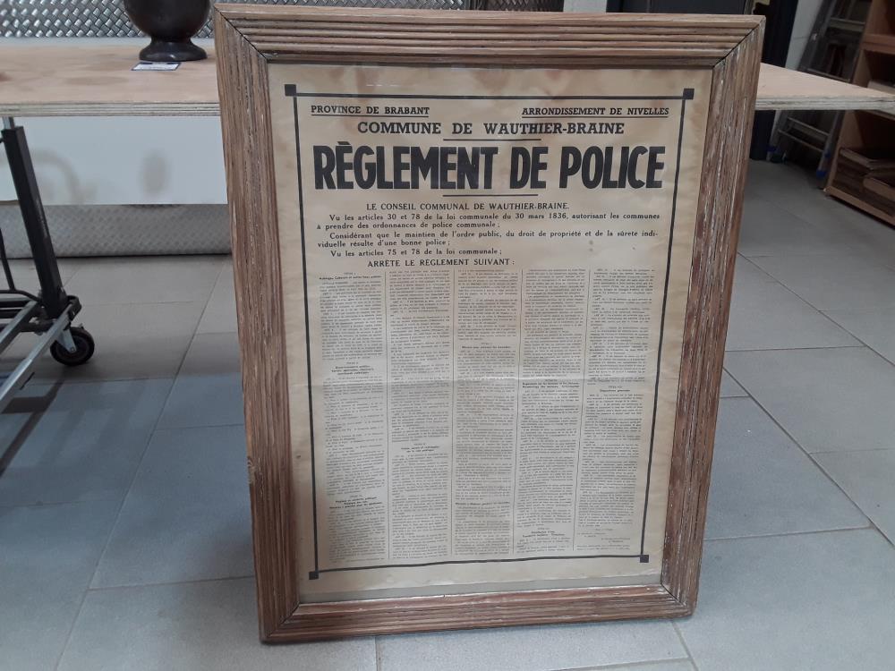 CADRE RÉGLEMENT DE POLICE 