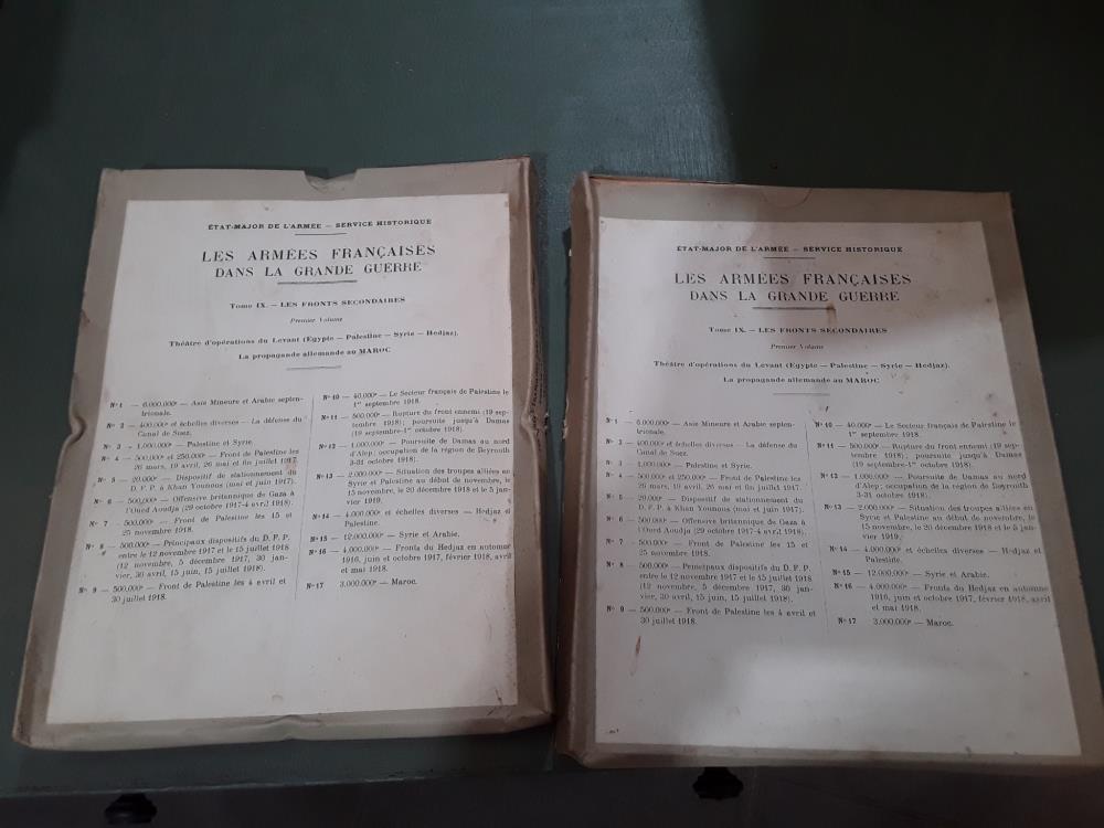 ARMÉES FRANÇAISES DANS LA GRANDE GUERRE - TOME 9 - LES FRONTS SECONDAIRES - 3 OUVRAGES 2 LOTS DE CAR