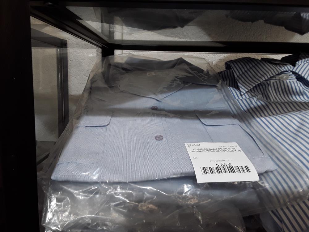 CHEMISE BLEU DE TRAVAIL GENDARMERIE NATIONALE T.40